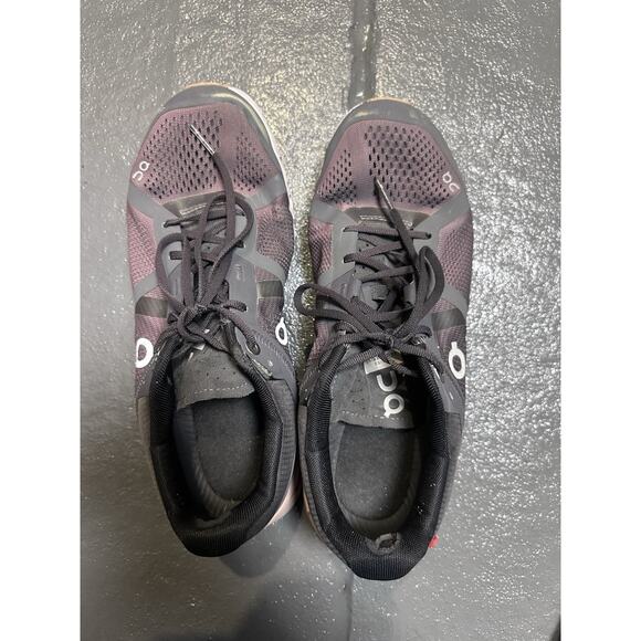 On Cloud Cloudflow Red Burgundy Pink Grey Running Shoes size women’s 8 - Picture 5 of 6